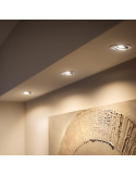 Pack focos empotrables redondo Milliskin blanco Philips Hue detalle luz encendida
