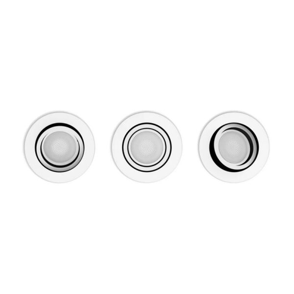 Pack focos empotrables redondo Milliskin blanco Philips Hue detalle productos