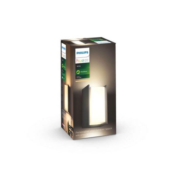 Aplique pared LED exterior inteligente Turaco antracita Hue caja producto