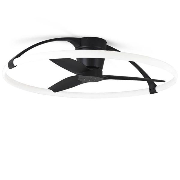 Ventilateur de plafond LED noir avec télécommande Népal 7531 Mantra avec télécommande | leonleds
