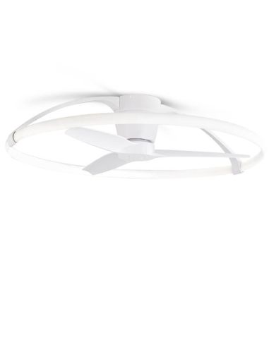 Ventilador de techo LED potente y silencioso Blanco Nepal 7530 Mantra | LeonLeds