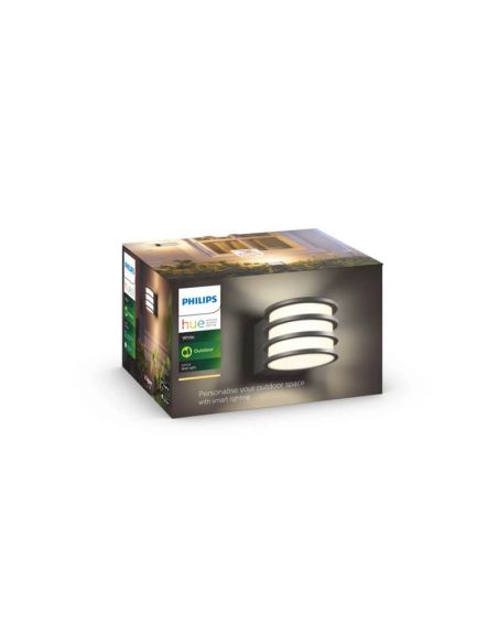 Aplique de pared LED exterior inteligente Lucca Hue White caja producto