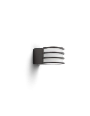 Aplique de pared LED exterior inteligente Lucca Hue White vista frontal
