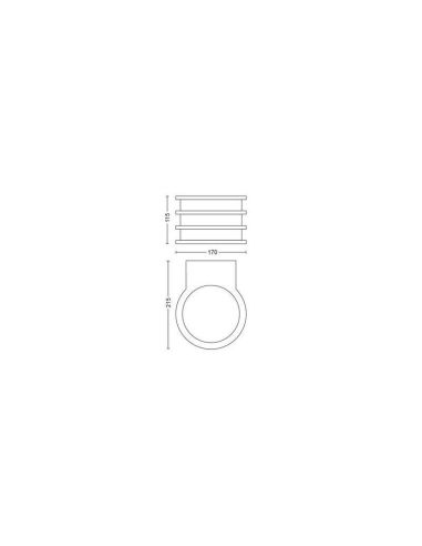 Aplique de pared LED exterior inteligente Lucca Hue White medidas producto