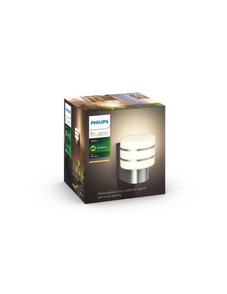 Aplique de pared LED exterior inteligente Tuar Hue White caja producto