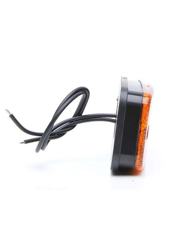 Luz de posição LED com refletor catadióptrico âmbar vermelho branco com 1 linha de LED efeito neon e com suporte de montagem