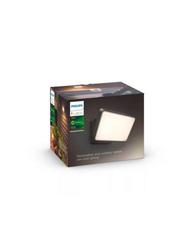 Foco LED exterior inteligente Welcome Hue White caja producto