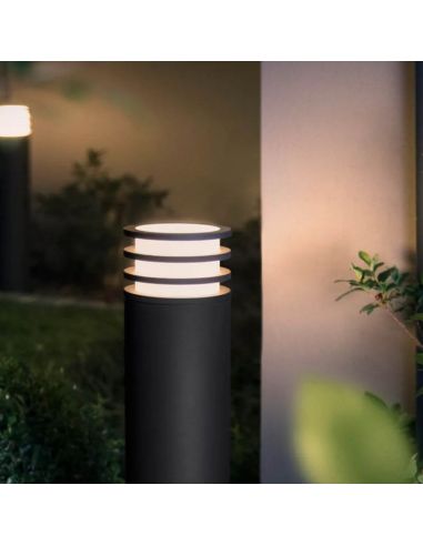 Poste de exterior LED inteligente Lucca antracita Hue White caja producto