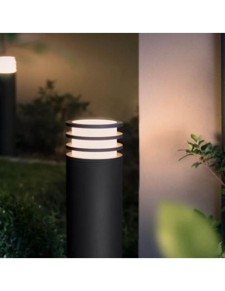Poste de exterior LED inteligente Lucca antracita Hue White caja producto