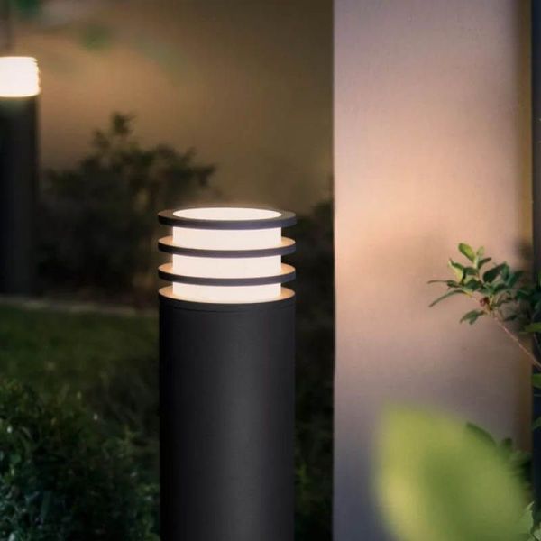 Poste de exterior LED inteligente Lucca antracita Hue White caja producto