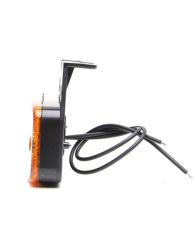 Luz de posição LED com refletor catadióptrico âmbar vermelho branco com 1 linha de LED efeito neon e com suporte de montagem