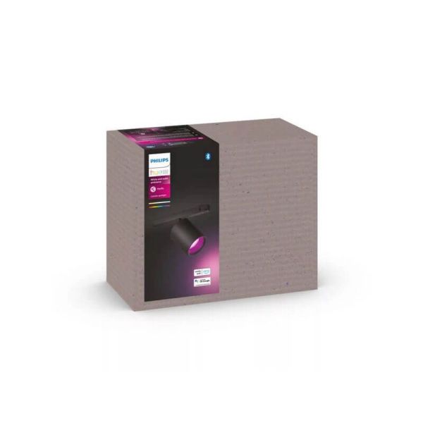 Foco LED inteligente Perifo negro Hue White Color Ambiance caja producto