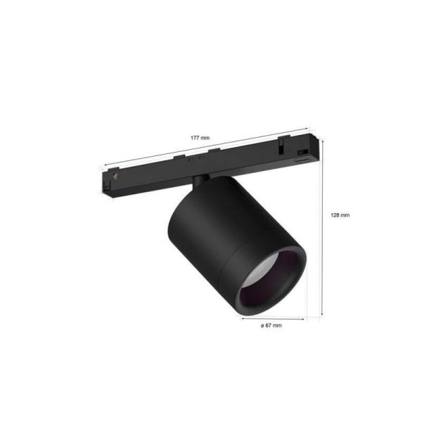 Foco LED inteligente Perifo negro Hue White Color Ambiance medidas producto