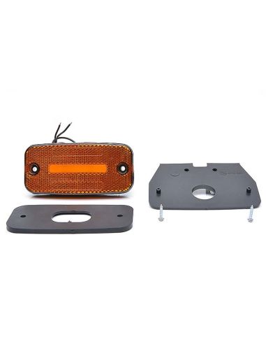 Feu de position LED avec réflecteur catadioptrique Was Ambre Rouge Blanc avec 1 LED Line effet néon et avec support de montage