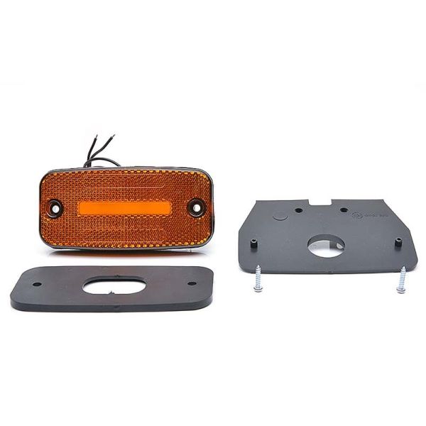 Piloto de Posición LED con Reflector Catadióptrcio de Was Ambar Rojo Blanco con 1 Linea LED efecto Neon y con soporte de sujecci