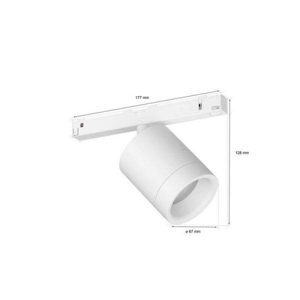 Spot LED intelligent Perifo Hue White Color Ambiance mesures du produit