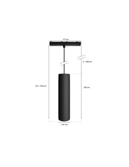Foco LED Perifo negro altura Hue White Color Ambiance medidas producto