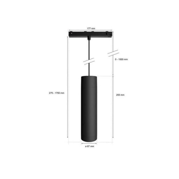 Foco LED Perifo negro altura Hue White Color Ambiance medidas producto