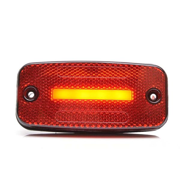 Piloto de Posición LED con Reflector Catadióptrcio de Was Ambar Rojo Blanco con 1 Linea LED efecto Neon y con soporte de sujecci