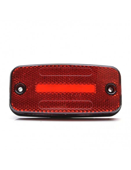 Luz de posição LED com refletor catadióptrico âmbar vermelho branco com 1 linha de LED efeito neon e com suporte de montagem