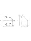 Dimensiones Piloto LED Neon de galibo delantero A soporte angular 3 Tornillos W25n 785 Was | LeonLeds