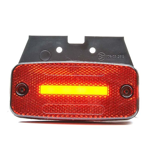 Piloto de Posición LED con Reflector Catadióptrcio de Was Ambar Rojo Blanco con 1 Linea LED efecto Neon y con soporte de sujecci