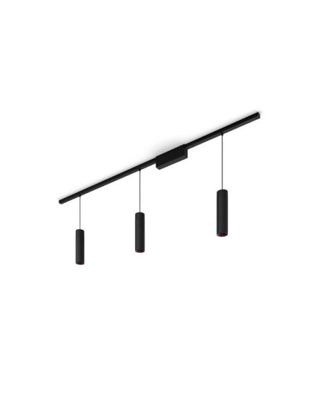 Kit Perifo teto preto 3 focos Hue White Color Ambiance detalhes do produto