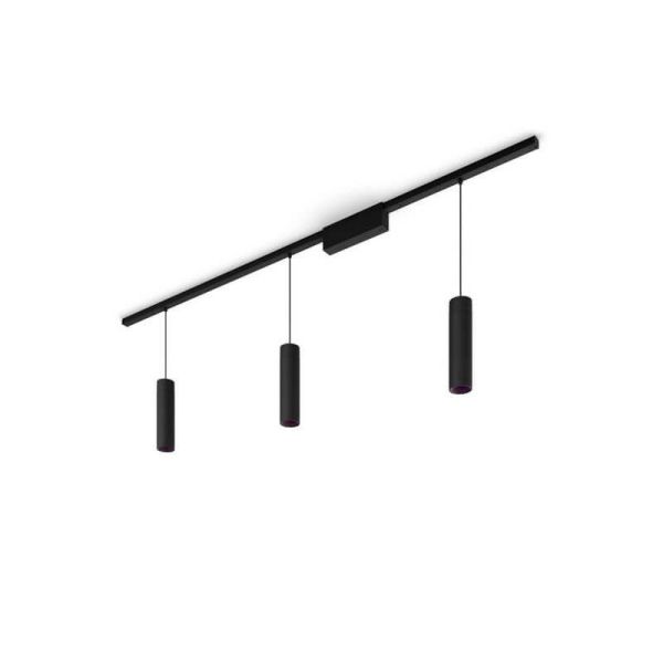 Kit Perifo negro techo 3 focos Hue White Color Ambiance detalles producto