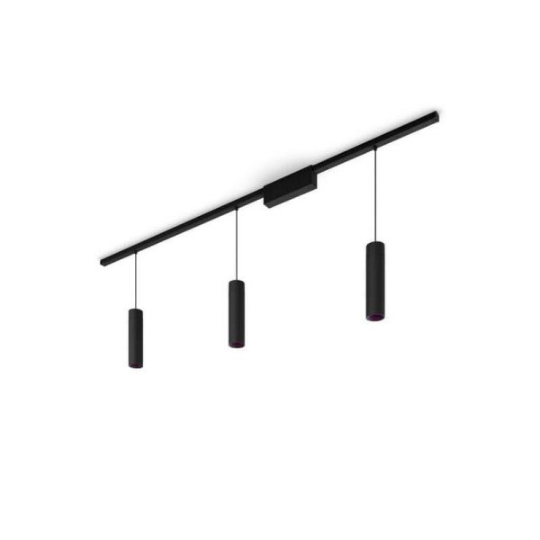 Kit Perifo negro techo 3 focos Hue White Color Ambiance detalles