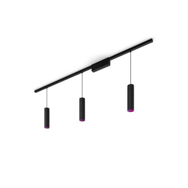 Kit Perifo negro techo 3 focos Hue White Color Ambiance | LeonLeds