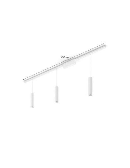 Kit Perifo teto branco 3 focos Hue White Color Ambiance detalhe do produto