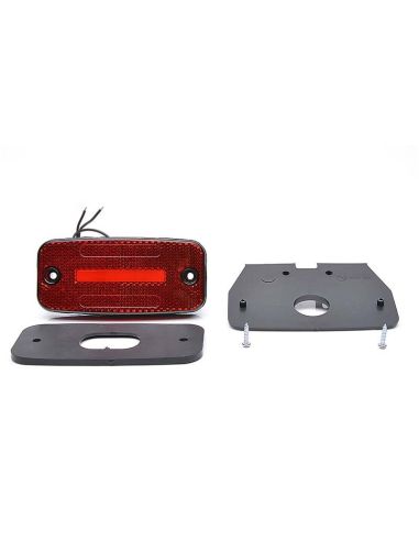 Piloto de Posición LED con Reflector Catadióptrcio de Was Ambar Rojo Blanco con 1 Linea LED efecto Neon y con soporte de sujecci
