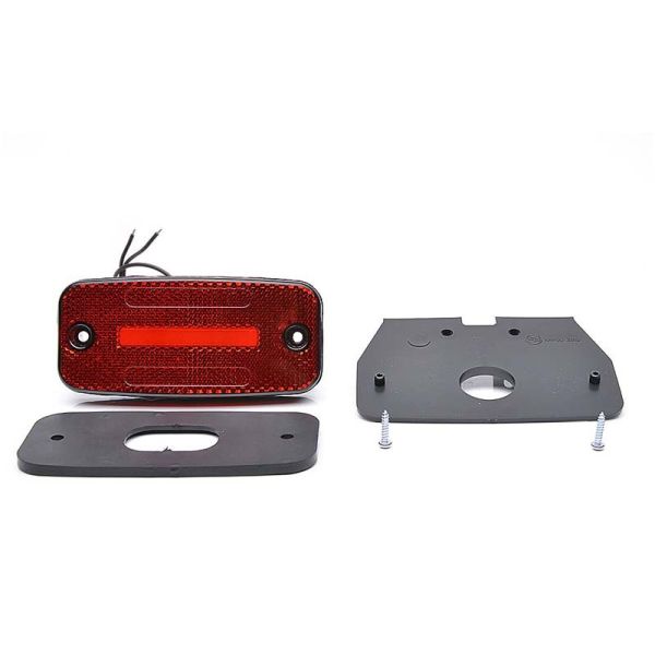 Feu de position LED avec réflecteur catadioptrique Was Ambre Rouge Blanc avec 1 LED Line effet néon et avec support de montage
