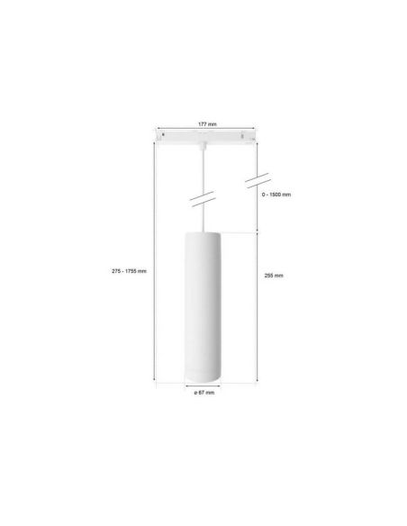 Kit Perifo pared blanco 3 focos Hue White Color Ambiance medidas producto