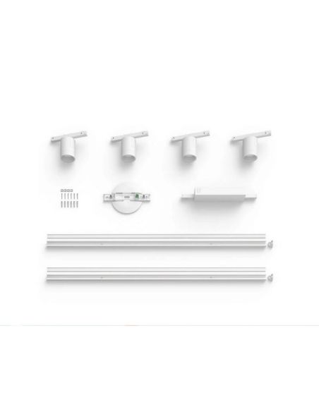 Kit Perifo techo blanco 4 focos Hue White Color Ambiance componentes