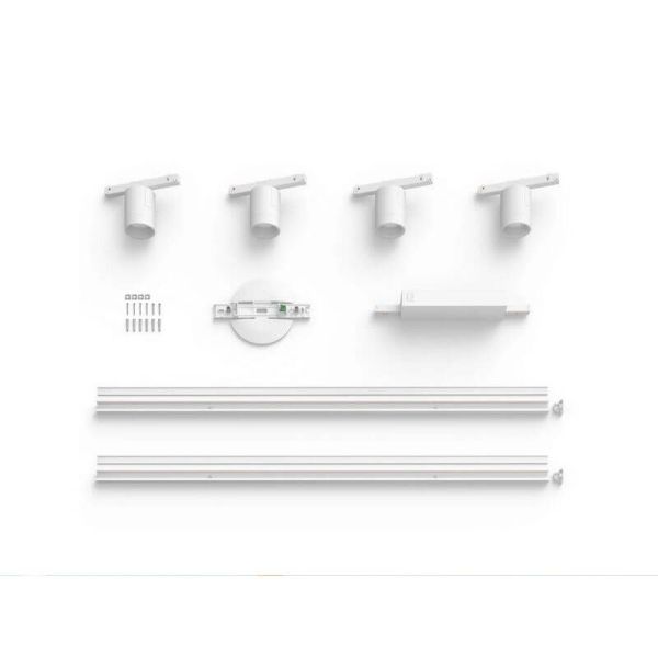 Kit Perifo techo blanco 4 focos Hue White Color Ambiance componentes