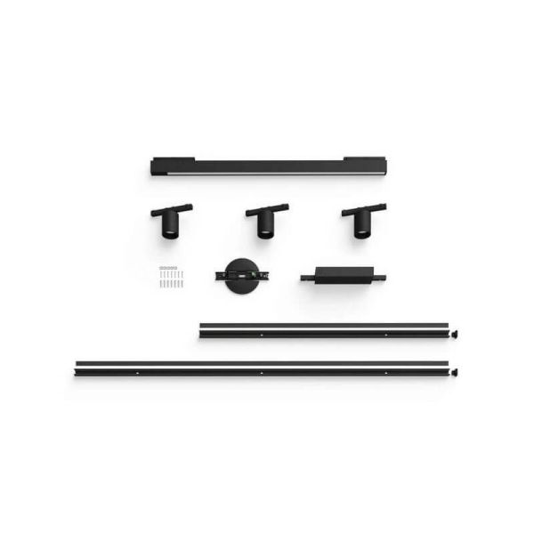 Kit Perifo techo negro 3 focos Hue White Color Ambiance componentes producto