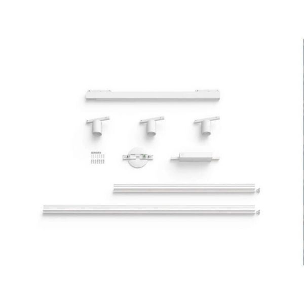Kit Perifo techo blanco 3 focos Hue White Color Ambiance componentes
