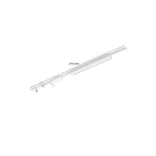 Kit Perifo plafond blanc 3 spots Hue White Color Ambiance mesures du produit