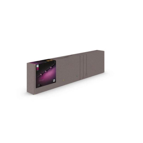 Kit Perifo pared negro 3 focos Hue White Color Ambiance caja producto