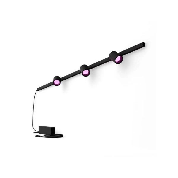 Kit Perifo pared negro 3 focos Hue White Color Ambiance | LeonLeds