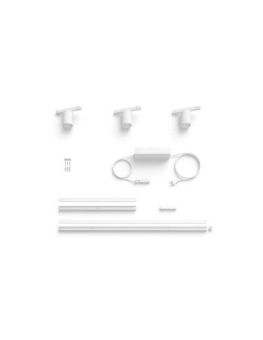 Kit Perifo parede branco 3 focos Hue White Color Ambiance componentes do produto