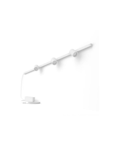 Kit Perifo pared blanco 3 focos Hue White Color Ambiance detalles