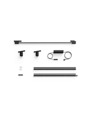 Kit Perifo parede preto 2 focos Hue White Color Ambiance componentes do produto