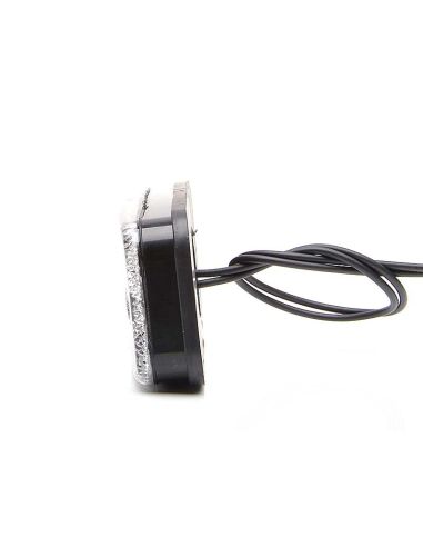 Luz de posição LED com refletor catadióptrico âmbar vermelho branco com 1 linha de LED efeito neon e com suporte de montagem