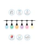 Guirnalda inteligente para exterior String a todo color, con control por voz y Wifi, IP44