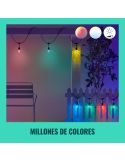 Guirnalda inteligente para exterior String a todo color, con control por voz y Wifi, IP44