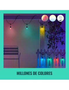 Guirnalda inteligente para exterior String a todo color, con control por voz y Wifi, IP44 2