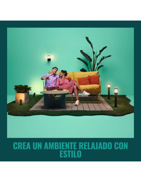 Candeeiro de parede exterior inteligente Elpas em cores, Wifi, ambiente IP44