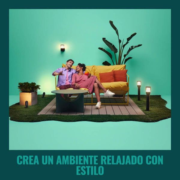 Aplique de exterior Inteligente Elpas a todo color, Wifi, IP44  ambiente